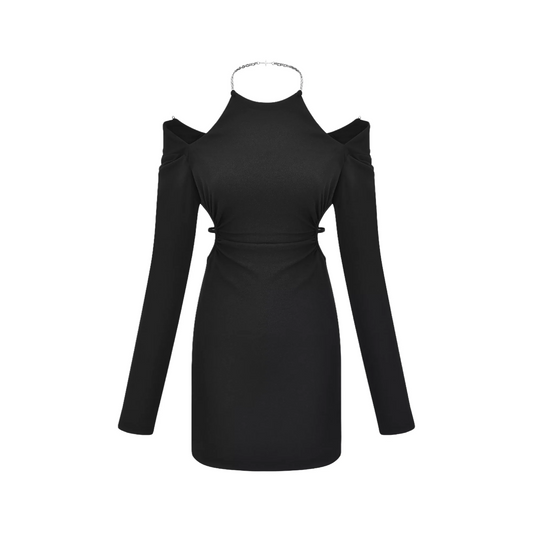 Next Level-off-shoulder waist cut-out dress