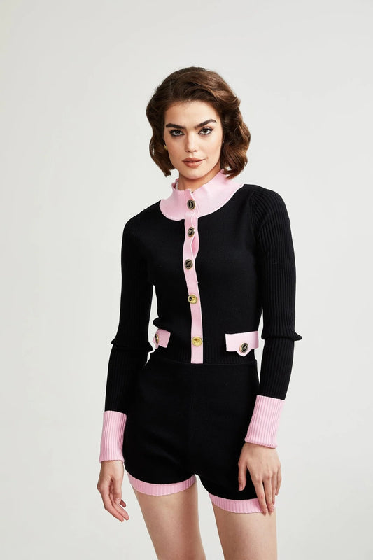 Ondinea Black Knitted Bodysuit