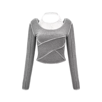 Tova Halterneck Cropped Sweatshirt