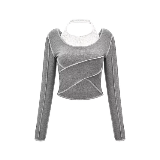 Tova Halterneck Cropped Sweatshirt