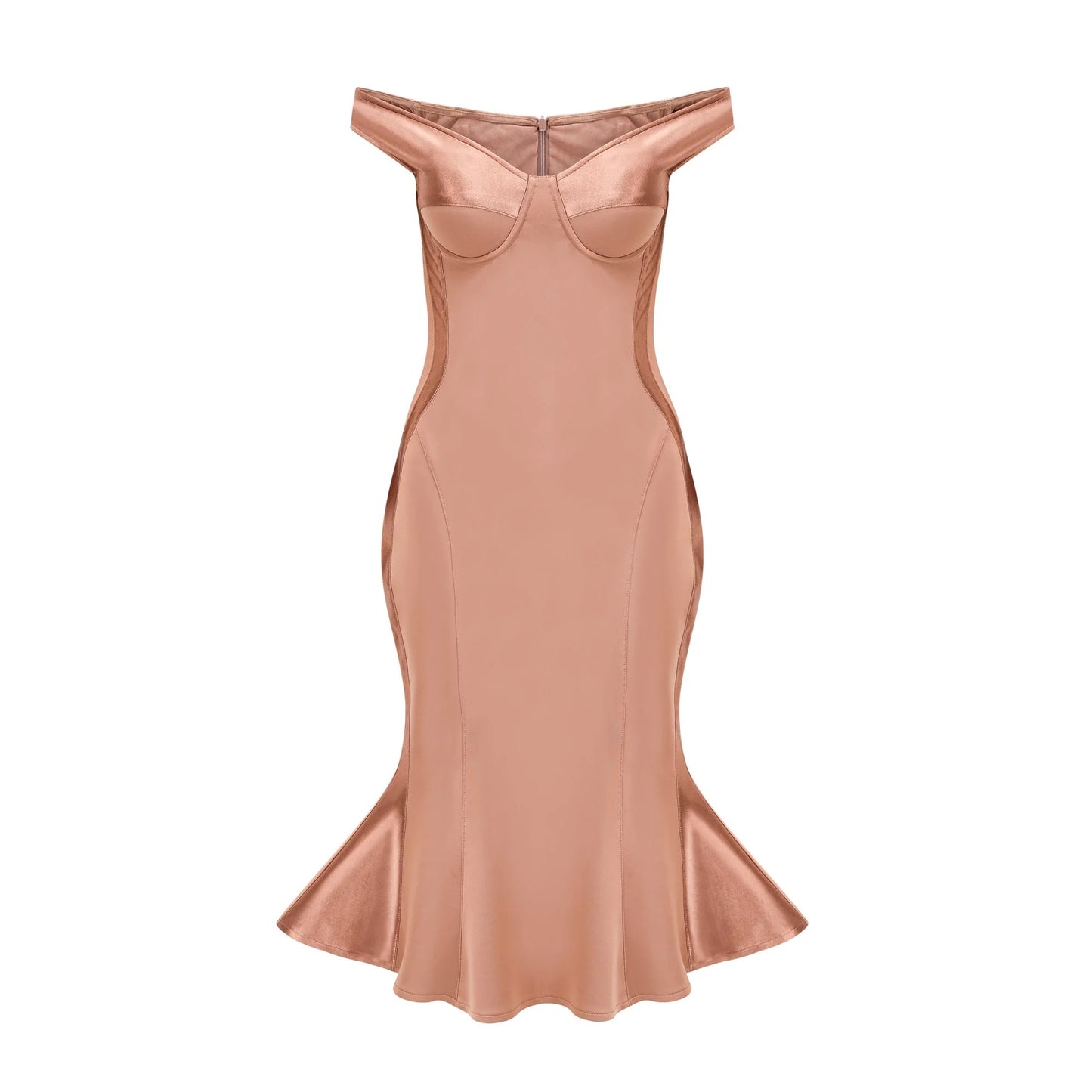 Clemence Bustier-Style Fitted Midi Dress