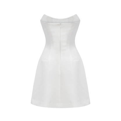 Melisande White Embellished Mini Dress