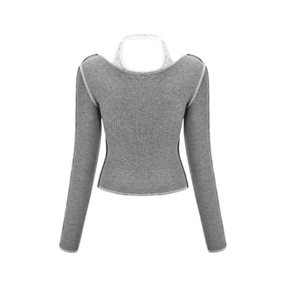 Tova Halterneck Cropped Sweatshirt