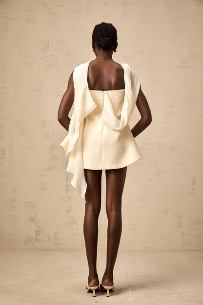 Danaé ribbon-design flared mini dress