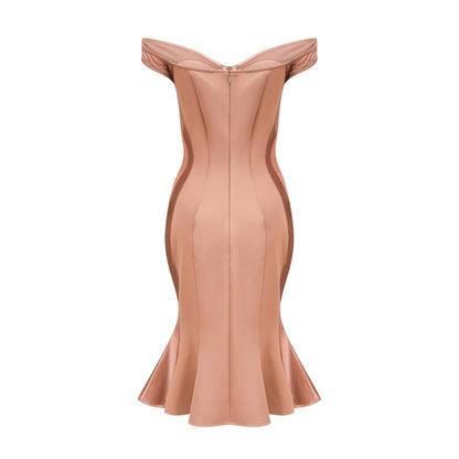 Clemence Bustier-Style Fitted Midi Dress