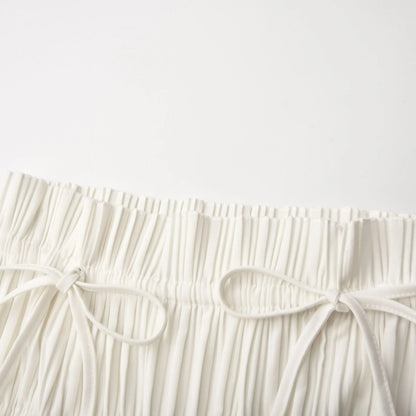 Milicent Open-Back Pleated Top