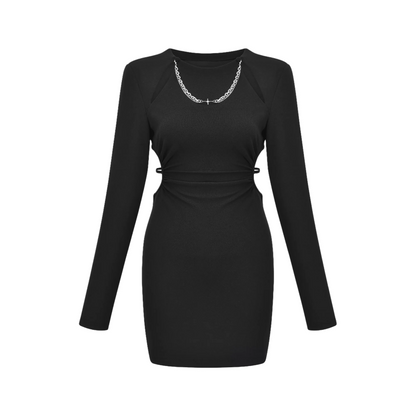 Next Level-off-shoulder waist cut-out dress