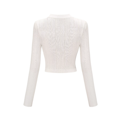 Button detailing knitted top & skirt matching set