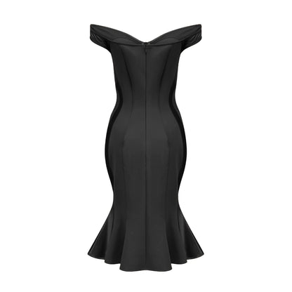 Clemence Bustier-Style Fitted Midi Dress