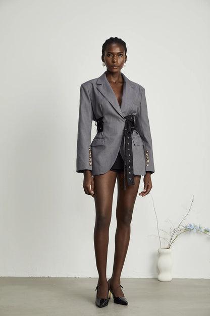 Thérèse Belted Waist Blazer