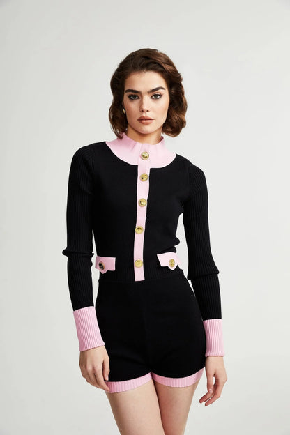 Ondinea Black Knitted Bodysuit