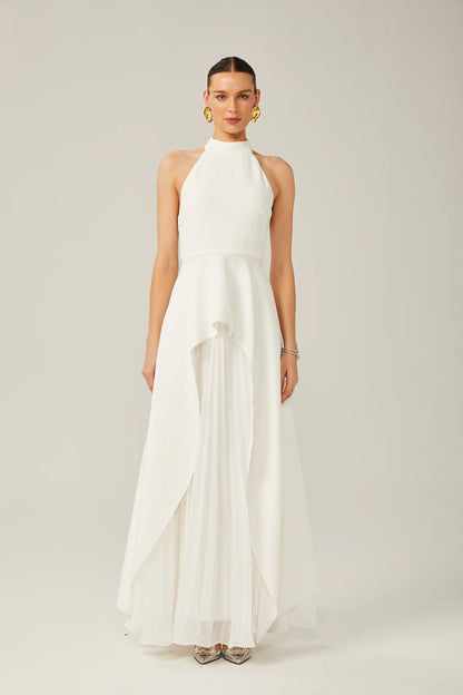 Ines Halterneck Layered Long Dress