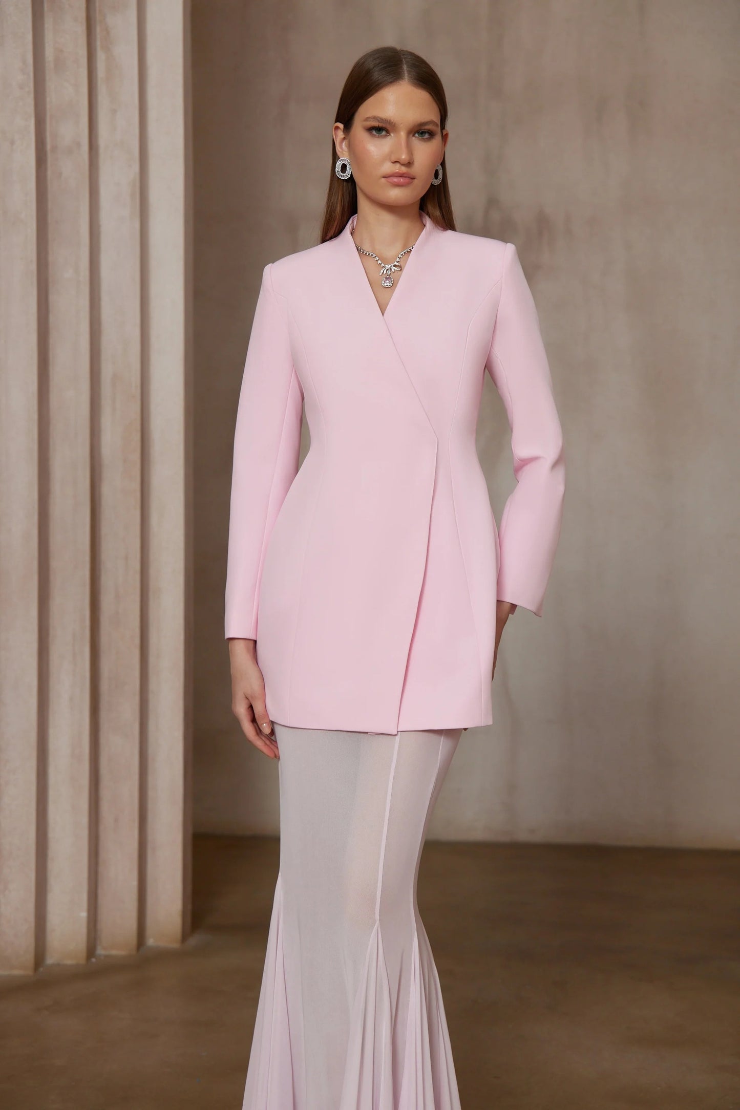Enora Barrel Design Jacket & Skirt Set