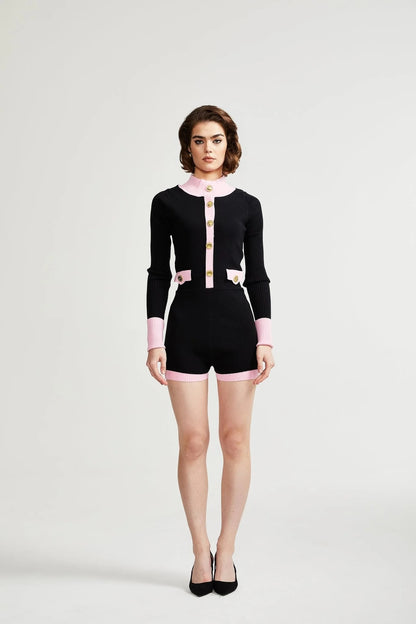Ondinea Black Knitted Bodysuit