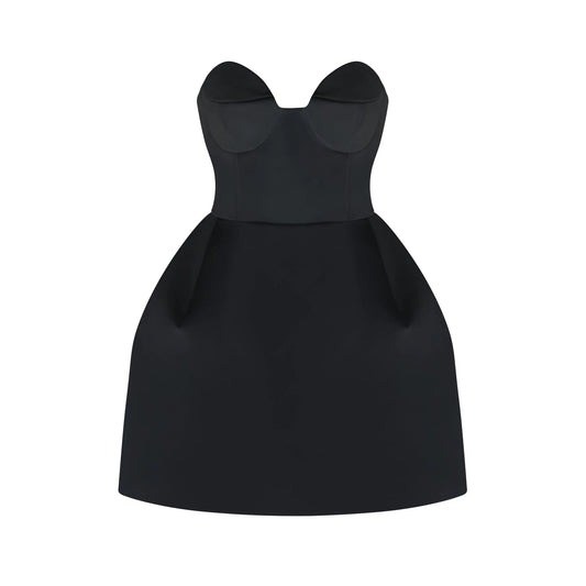 Laure White Bustier Off-Shoulder Mini Dress