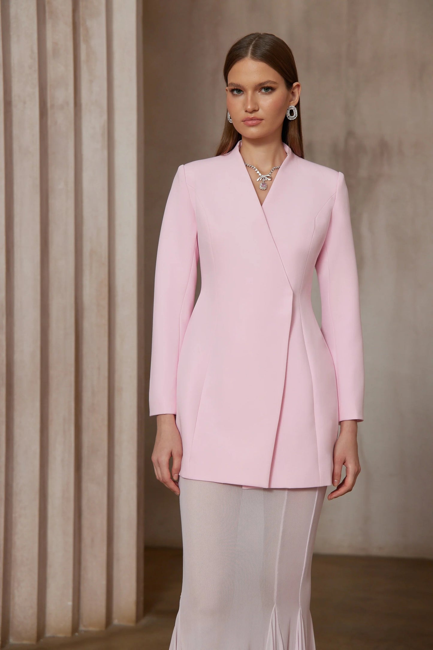 Enora Barrel Design Jacket & Skirt Set