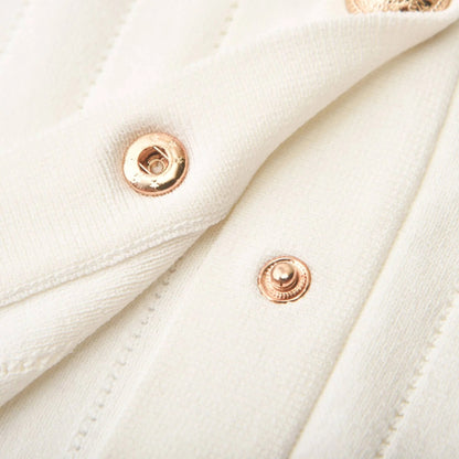 Button detailing knitted top & skirt matching set