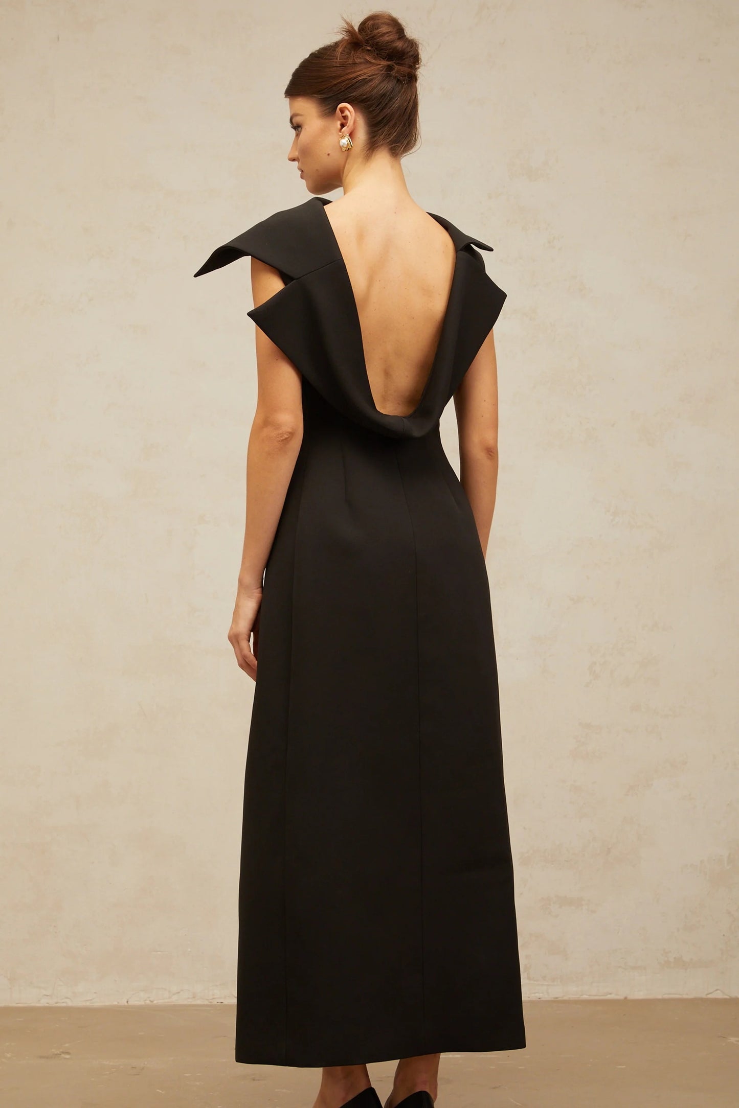 Adèle Creased Top & Trousers Matching Set in Black