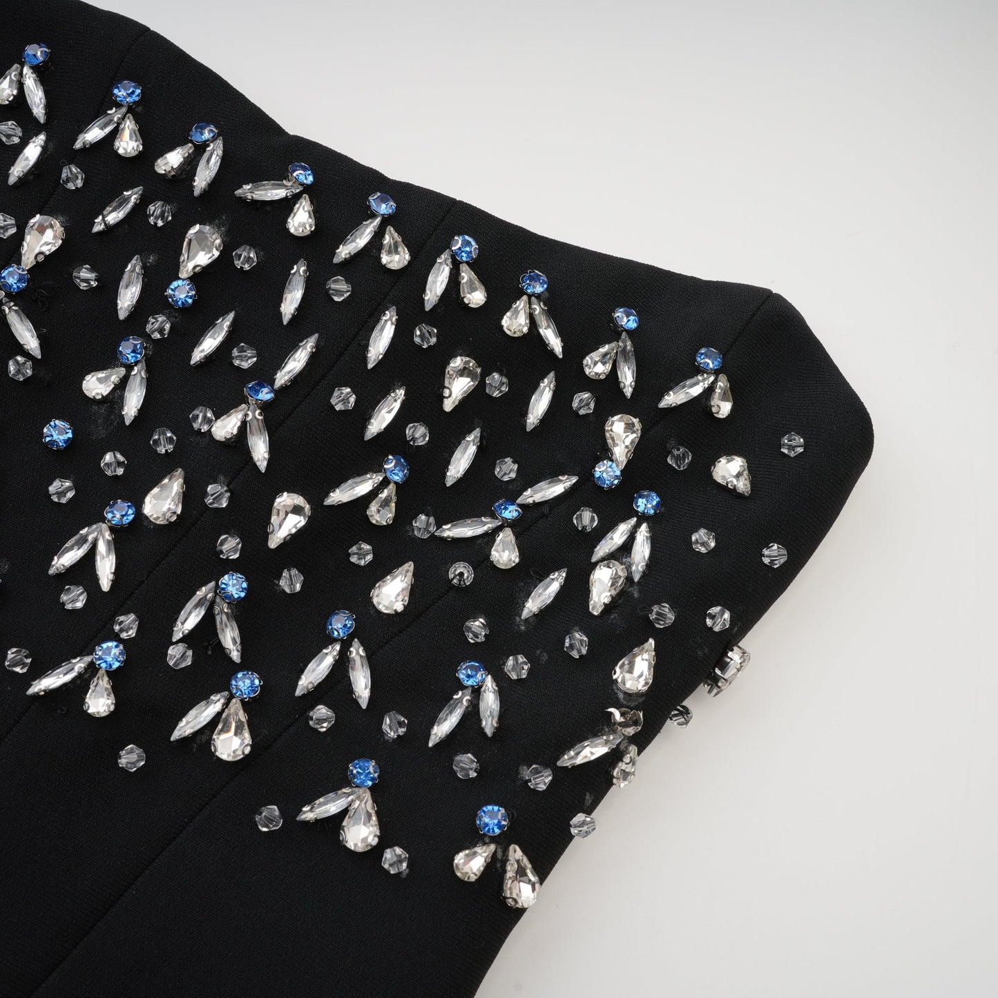Aurore Black Crystal Embellished Maxi Dress