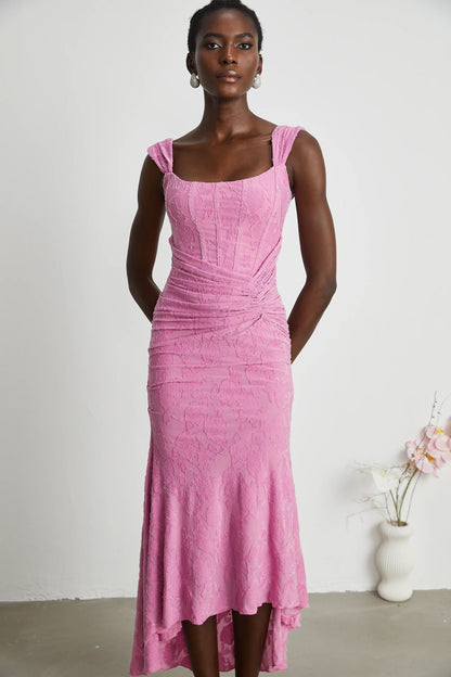 Charlotte floral jacquard maxi dress