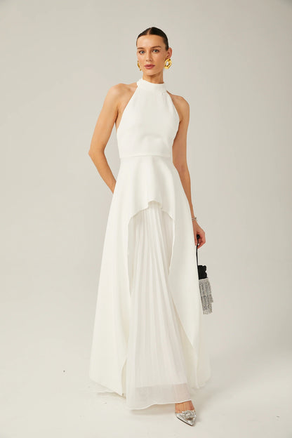 Ines Halterneck Layered Long Dress
