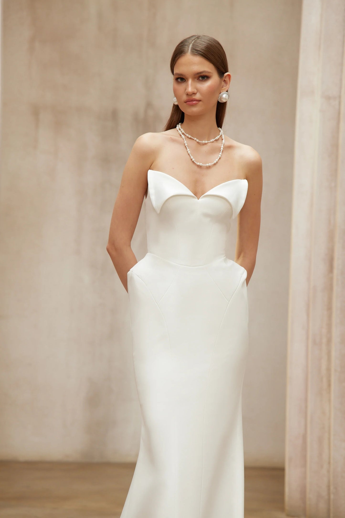 Alba White Barrel Waist Corset Maxi Dress