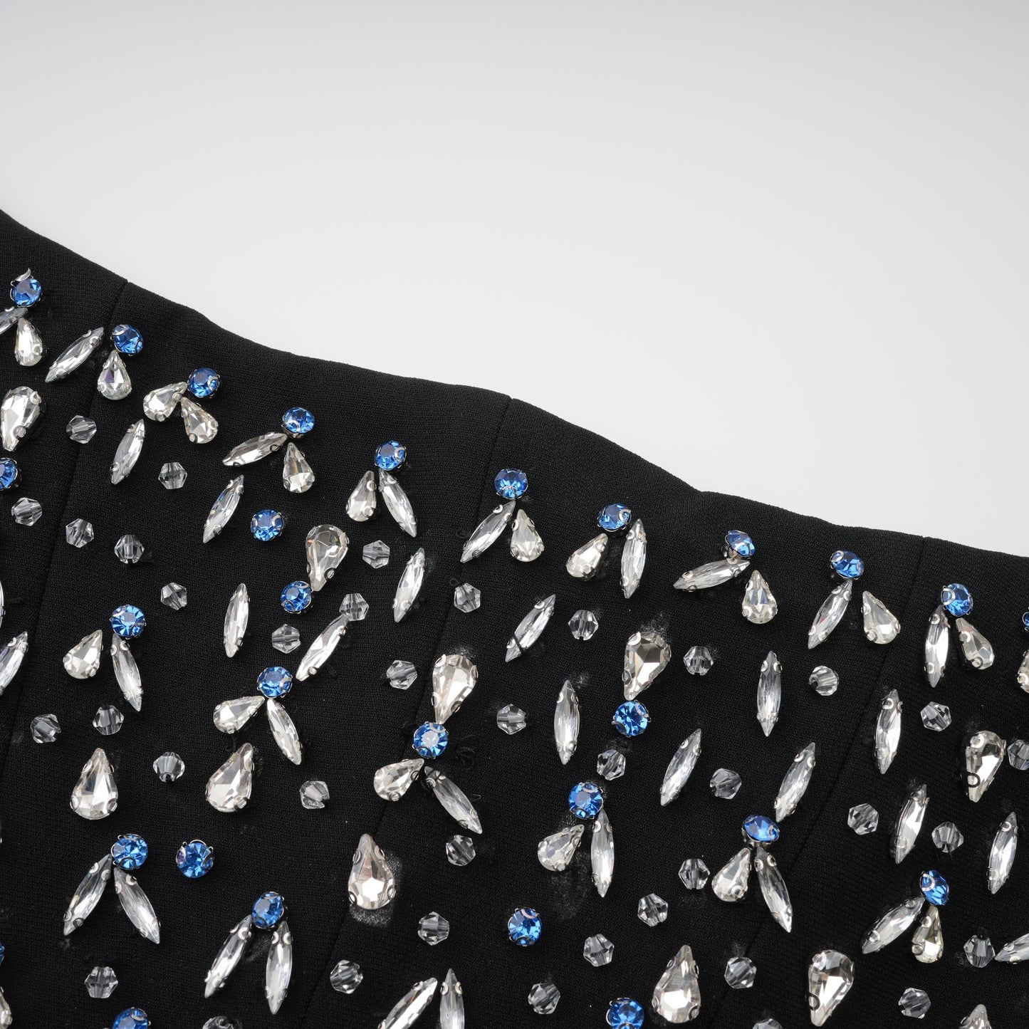 Aurore Black Crystal Embellished Maxi Dress