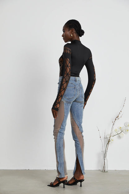 Capriana Long-Sleeve Cutout Bodysuit