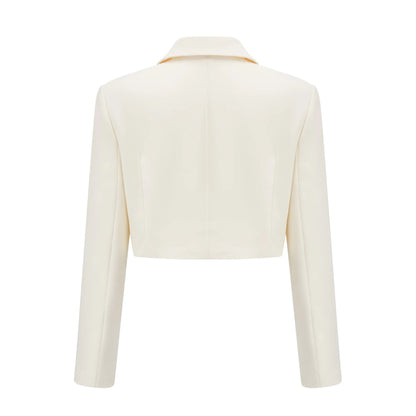 Vivien floral-appliqué jacket & skirt matching set