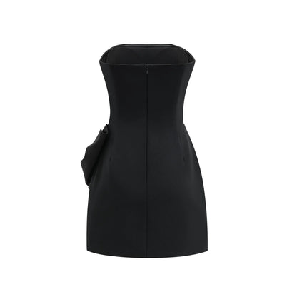 Lanetta Bowknot Asymmetrical Dress