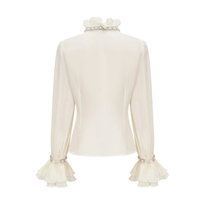 Helene ruffled embellished shirt