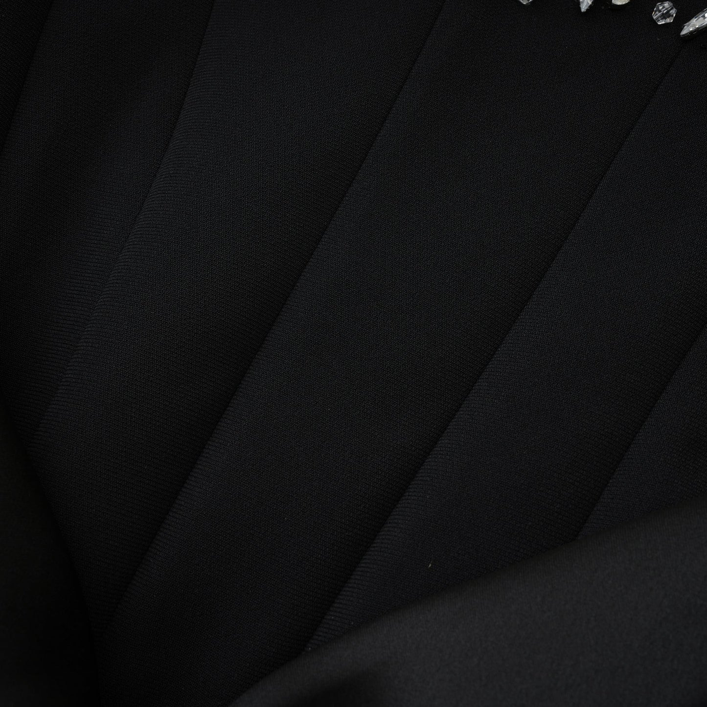 Aurore Black Crystal Embellished Maxi Dress