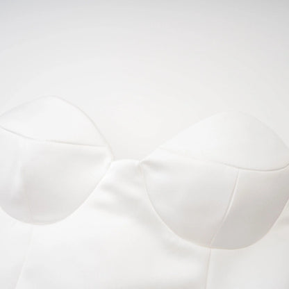 Laure White Bustier Off-Shoulder Mini Dress