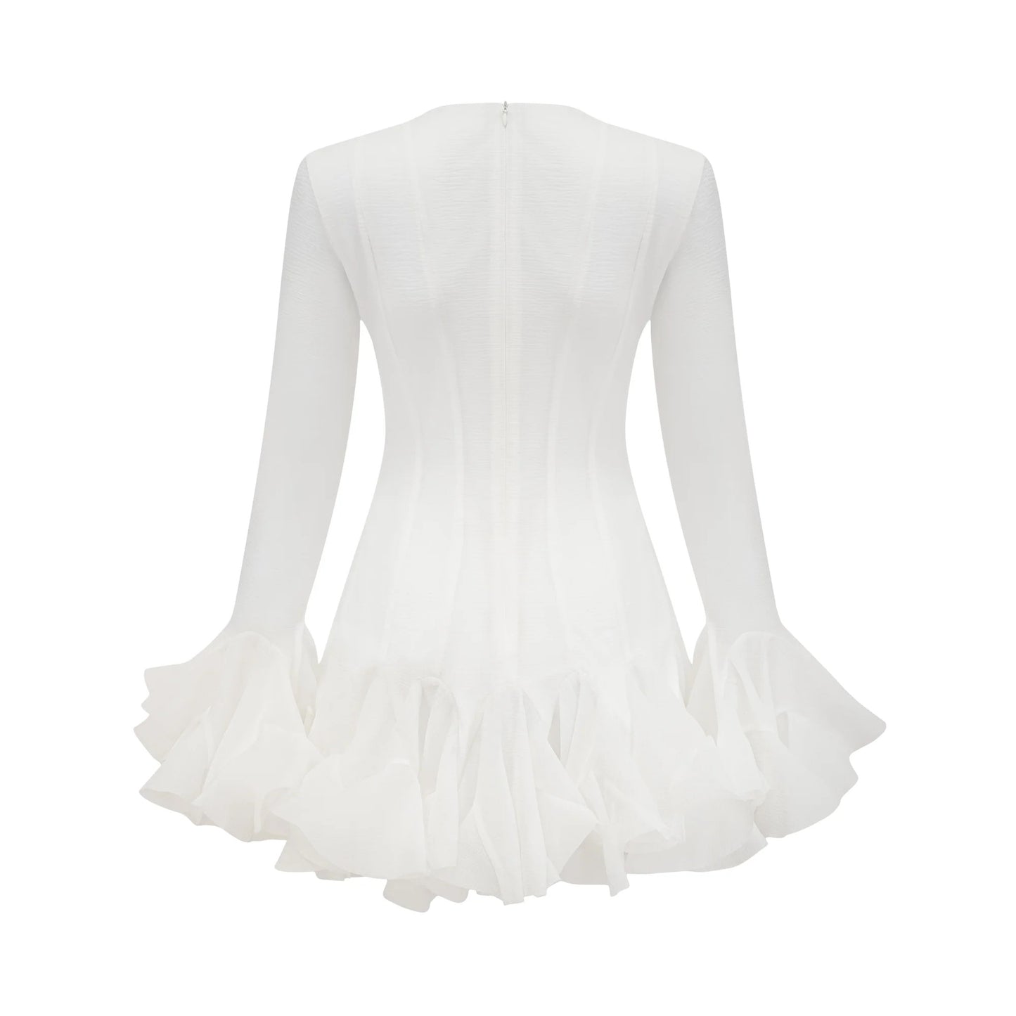 Anais Semi-Sheer Flared Mini Dress