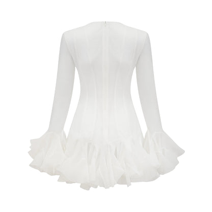 Anais Semi-Sheer Flared Mini Dress