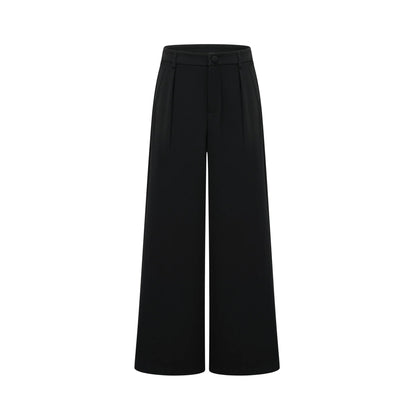 Suzanne Black Pleated Jacket & Trousers Matching Set