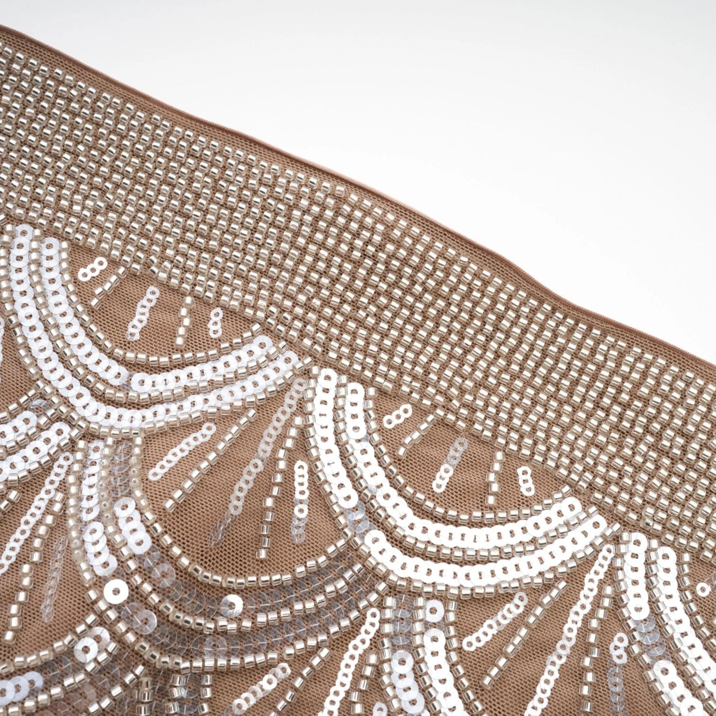 Astrid Brown Embellished Mini Dress