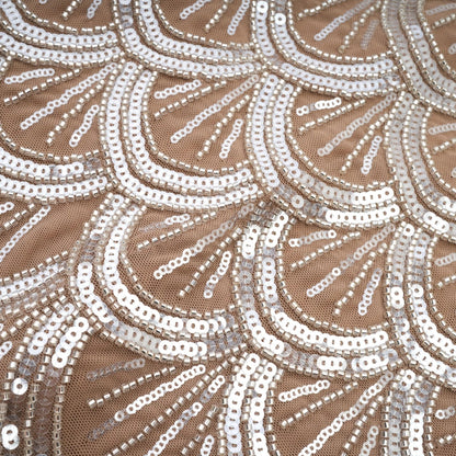 Astrid Brown Embellished Mini Dress