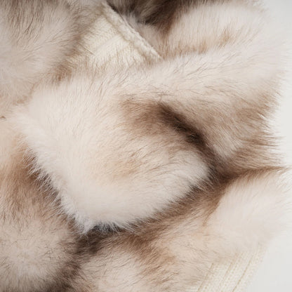 Laetiecia Faux-Fur Ribbed-Knit Jacket