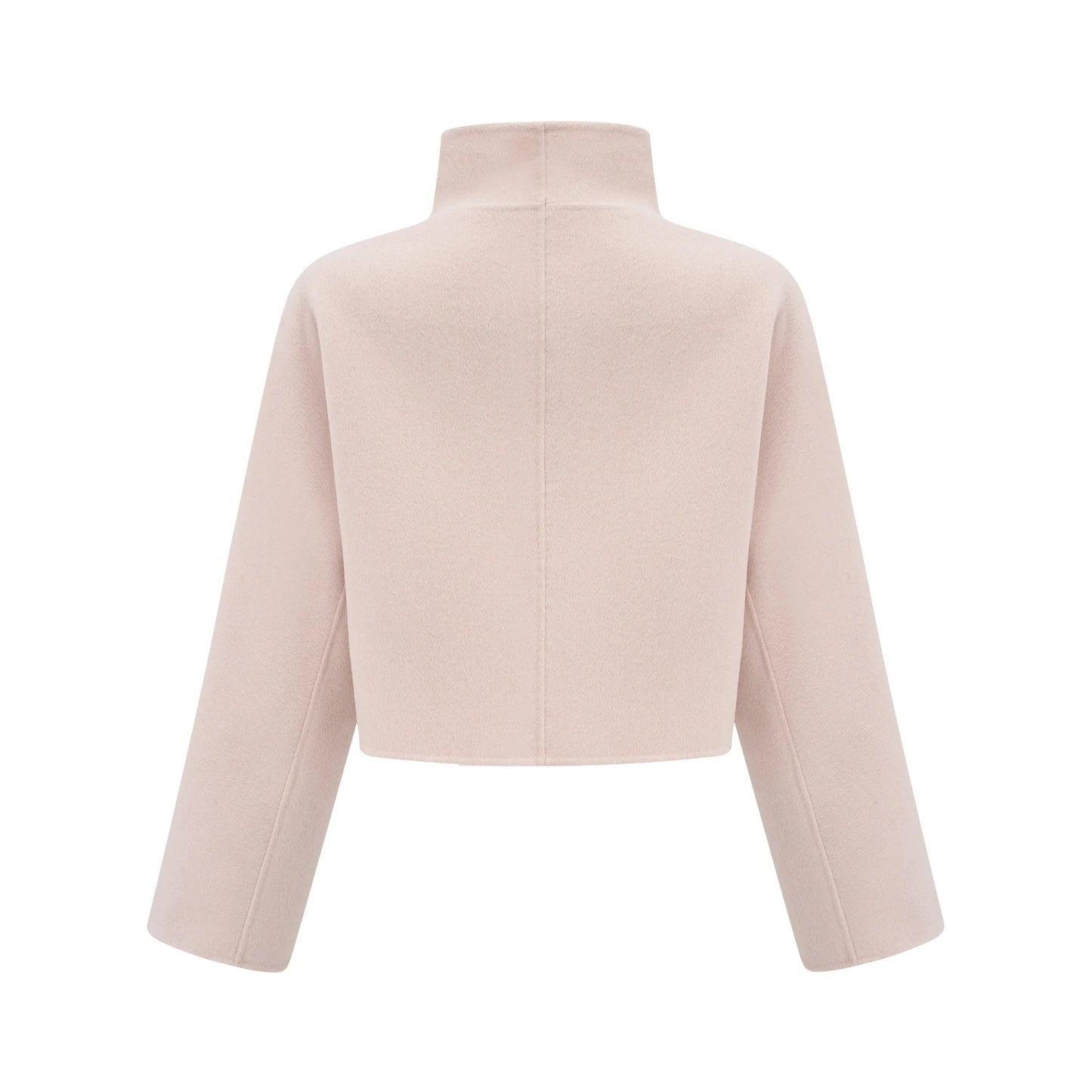Vienne Pink Diagonal-Placket Short Coat