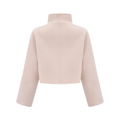 Vienne Pink Diagonal-Placket Short Coat