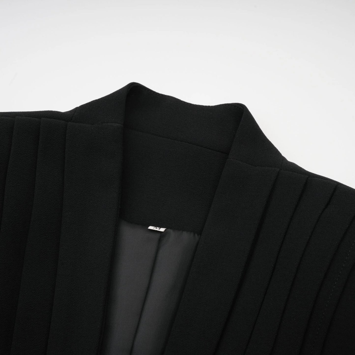 Suzanne Black Pleated Jacket & Trousers Matching Set
