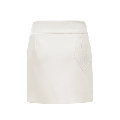 Caitlin White Faux-Fur Jacket & Skirt Matching Set