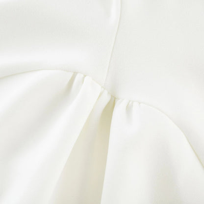 Thala White Pleated Flared Midi Dress