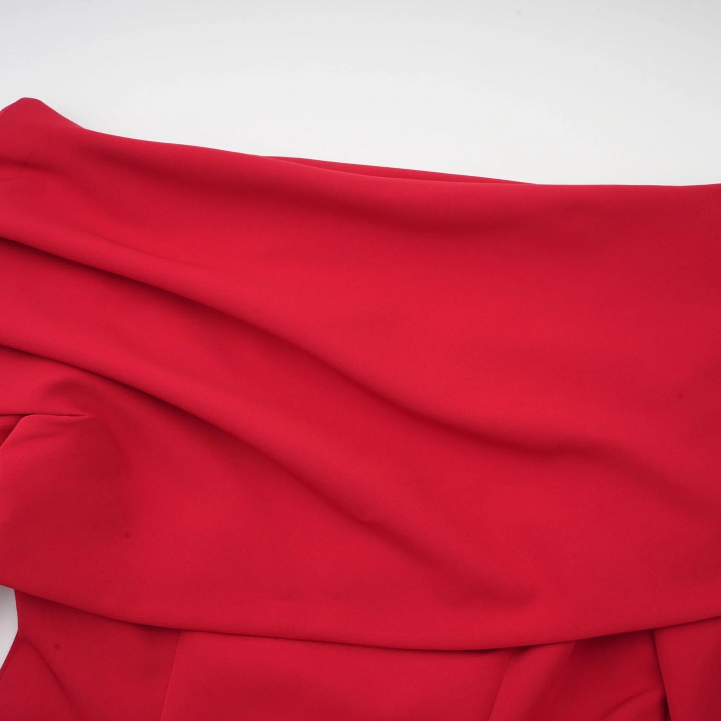 Valentine Red Pleated Maxi Dress with High Slit