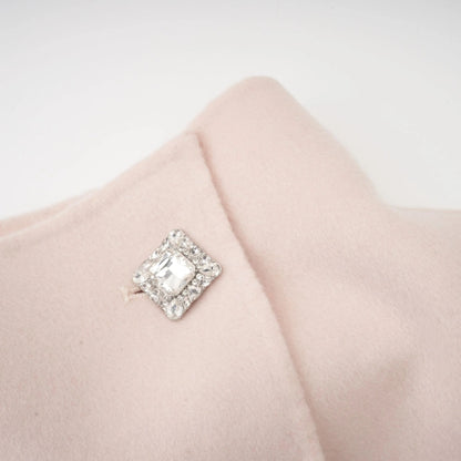 Vienne Pink Diagonal-Placket Short Coat