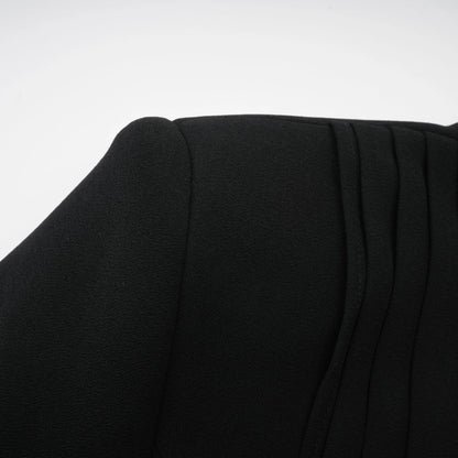 Suzanne Black Pleated Jacket & Trousers Matching Set