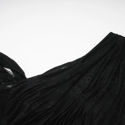 Jeanne Black One-Shoulder Cut-Out Maxi Dress