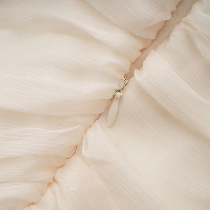 Thibaulte Tuck-Detail Pleated Tulle Mini Dress