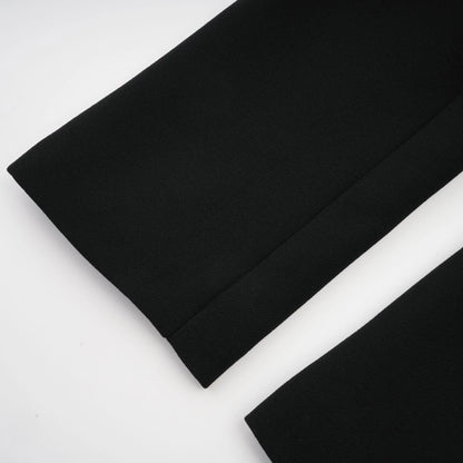 Suzanne Black Pleated Jacket & Trousers Matching Set